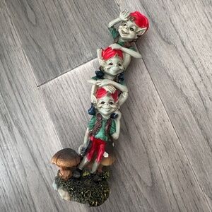 Elves/pixie ceramic collectable art sculpture